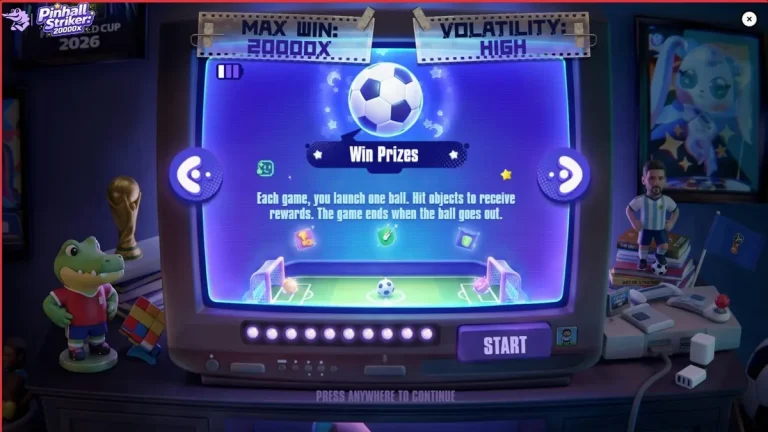 Pinball Striker 20,000x slot gameplay interface
